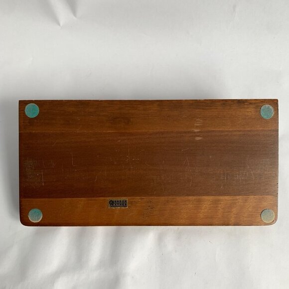 Vintage Leather London Japan Wooden Dresser Desk Valet - Picture 8 of 8